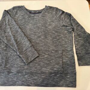 Long Sleeve Prana Black Shirt with White Stripes Women's 3x